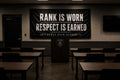 Rank Is Worn. Respect Is Earned. 3' X 5' Flag- IN STOCK