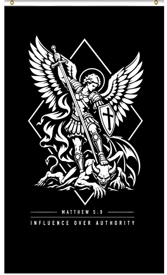 Blessed Are The Peacemakers- St. Michael 3X5 Flag- IN STOCK
