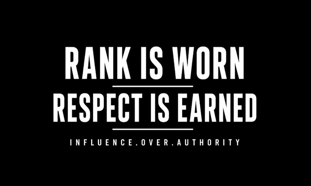 Rank Is Worn. Respect Is Earned. 3' X 5' Flag- IN STOCK