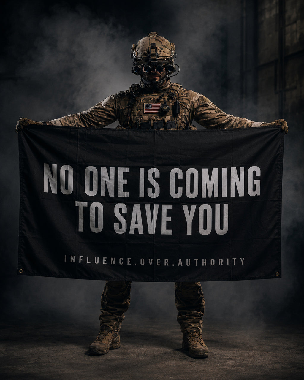 No One Is Coming To Save You 3x5 Flag- IN STOCK